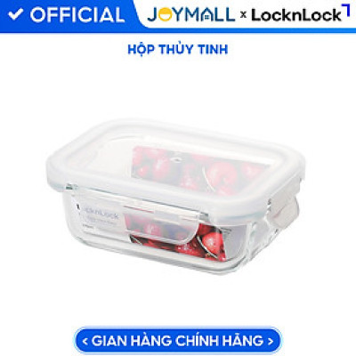 Hộp thủy tinh LocknLock BLANC bảo quản thực phẩm 370ml LLG1101 - Hàng chính hãng, chịu nhiệt cao - JoyMall
