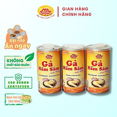 Gà hầm sâm Minh Trung 365g - Gà Hầm Sâm (Hộp 3 lon)