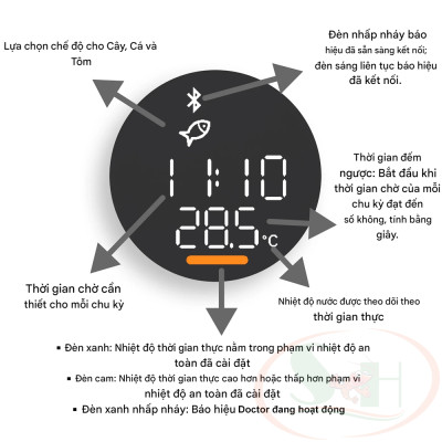 Máy ức chế Chihiros Doctor 5 ngừa rêu khuẩn nấm hại bể cá tép thủy sinh