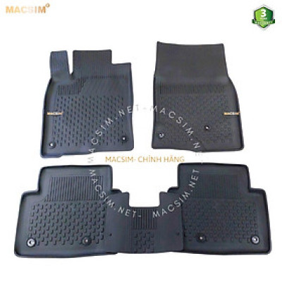 Thảm lót sàn ô tô nhựa TPE Silicon Honda Civic 2021+ Black Nhãn hiệu Macsim