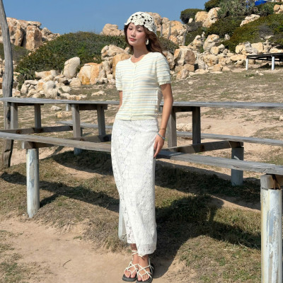 Chân váy dài phối ren sang chảnh tôn dáng dễ phối đồ Muse Miều Est.2013