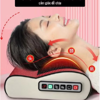 gối massage cổ vai gáy giúp giảm đau mỏi ngủ ngon lưu thông máu giảm mệt mỏi 