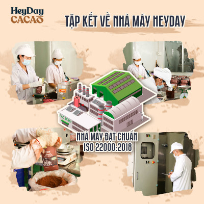 Bột cacao nguyên chất 100% Việt Nam - Dòng Balanced phổ thông túi 200g -  Chuyên dùng làm bánh, pha chế cho quán cà phê - Heyday Cacao