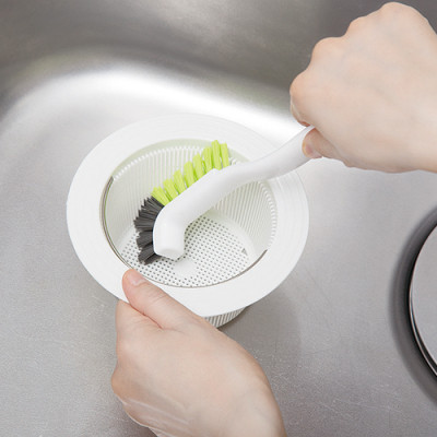 Combo 2 chai nước tẩy toilet đậm đặc + 1 cây bàn chải chà góc chữ L - made in Japan