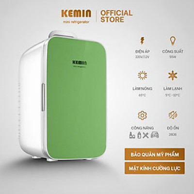 Tủ Lạnh Mini KEMIN 25L Chính Hãng - Chỉnh Nhiệt - màu Xanh