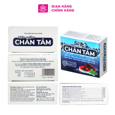 [Chính Hãng] Kẹo ngậm ho Chân Tâm Hộp 20 Viên - Hỗ Trợ Giảm Ho, Đờm, Đau Họng