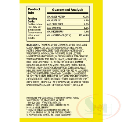 Thức ăn cá TetraColor XL Tropical Granules (Tetra Color) cám chìm tăng màu bể cá cảnh thủy sinh