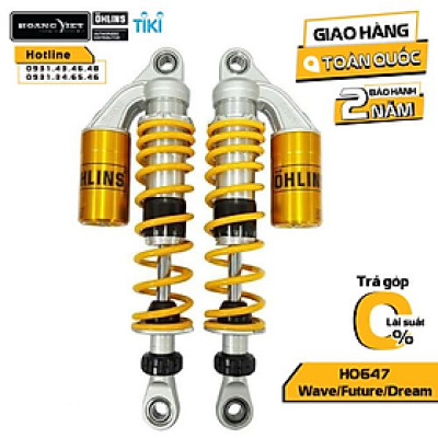 Phuộc Ohlins chính hãng HO 647 (có bình dầu) dành cho xe WAVE , DREAM , FUTURE.