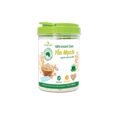 Combo 11 Hộp Yến Mạch Nguyên Chất Ăn Liền Xuân An [ko đường] Hộp 400G(Tặng Kèm 11 Túi Yến Mạch 150G)