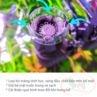 Lọc váng OASE Crystal Skimmer 350, 600 Surface hút váng dầu bể cá tép thủy sinh