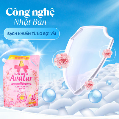 Nước Giặt Xả 5 Trong 1 Hương Hoa Cỏ Lưu Hương 72h Avatar (Túi 3kg)