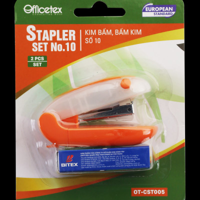 Combo bấm kim Officetex OT-CST005 (1 bấm kim, 1 hộp kim bấm)