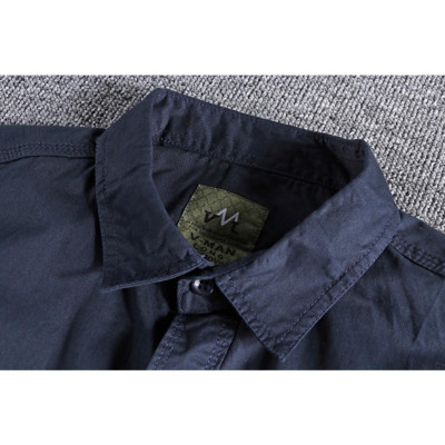 Áo sơ mi Retro túi hộp ngắn tay chiến thuật_dã ngoại