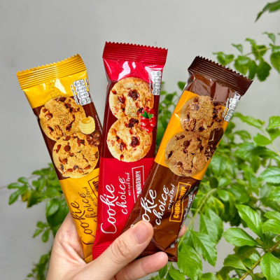 Bánh Quy Bơ Cookie Choice Với Socola Chip – Thơm Ngon, Giòn Rụm – 240g (12 thanh x 20g)