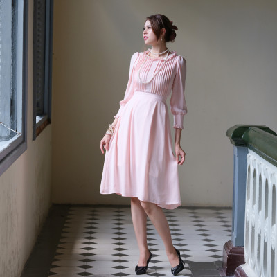 Đầm Xoè Cao Cấp Thời trang thiết kế Hity DRE115 (Hồng Anh Đào)