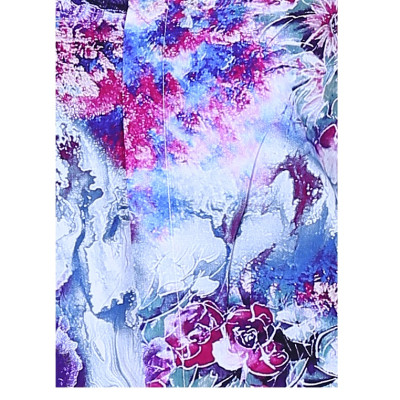 Váy đầm lanh (tole) Vicci TVN004.12 vải xước họa  tiết hoa hoa nền tím 