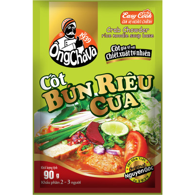 Combo 5 Gói Cốt Bún Riêu Cua Ông Chà Và 90g (Crab Chowder Rice Noodle Soup Base)