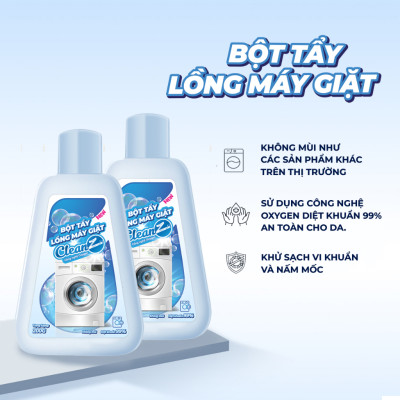 Bột Tẩy Lồng Máy Giặt Cao Cấp CleanZ Giúp Làm Sạch Và Loại Bỏ Cặn Bẩn Hiệu Quả 99%