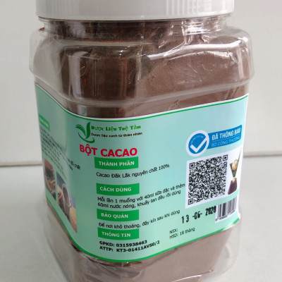 Bột Cacao Đắk Lắk nguyên chất 100% - Hủ 500g