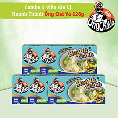 Combo 5 Hộp Viên Gia Vị Hoành Thánh Ông Chà Và 126gr (Wonton Noodle Soup Cubes)