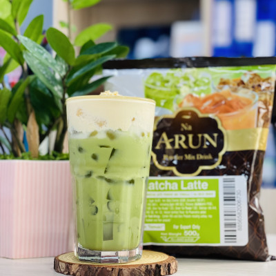 Bột Trà Sữa Thái Xanh (Bột trà sữa Matcha Latte) Na Arun túi 500G pha đủ 40 Ly - Hàng nhập khẩu chính hãng Thái Lan