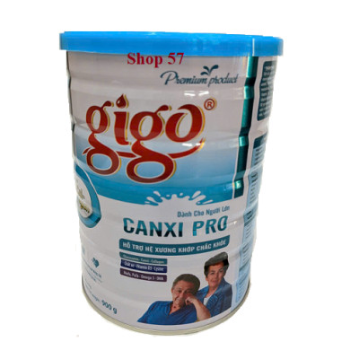  (Date T8/2027)Sữa Bột Gigo Canxi Pro 900g - Bổ Sung Canxi, Hỗ Trợ Xương Khớp, DHA, Collagen