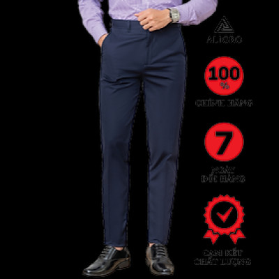 Quần kaki nam ALIGRO chất liệu kaki mềm mịn cao cấp dáng slimfit màu xanh than ALGK064