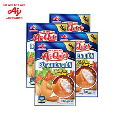 Combo 4 Gói Gia Vị Nêm Sẵn Aji-Quick® Bột Chiên Giòn 150g/Gói