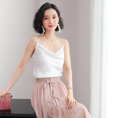 Áo Hai Dây Cổ Đổ Lụa Satin Cao Cấp _CHẤT ĐẸP CAM KẾT