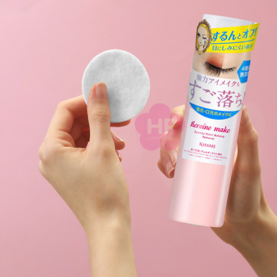 Bông Tẩy Trang Và Nước Tẩy Trang Nhanh Dành Cho Vùng Mắt Kissme Heroine Make (120 mL)