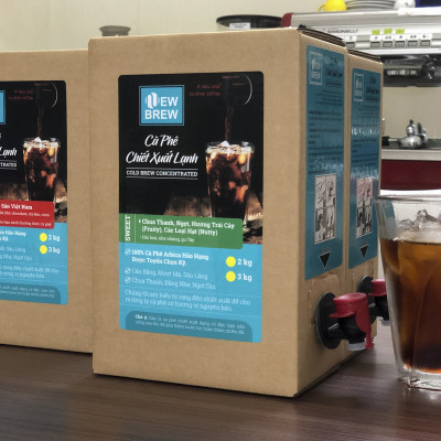 Cà phê chiết xuất lạnh New Brew, Cold Brew, pha sẵn NewBrew SWEET, hộp 2 Kg