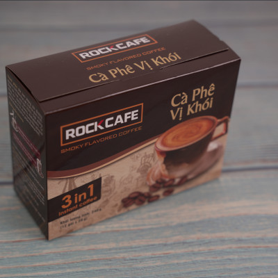 RockCafe - Cà phê vị khói 3 trong 1 (Hộp 12 gói x 20gr)