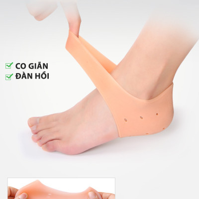 Combo 5 cặp vớ bọc gót chân silicone chống nứt nẻ chống bong tróc da và giúp làm hồng gót sen - buybox - BBPK68_5