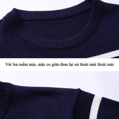 Áo len cổ tim dài tay nam thời trang Hàn Quốc SAL212 Trắng