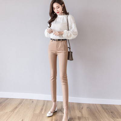 Quần tây nữ Titishop QDN124 Co giãn ( kem )