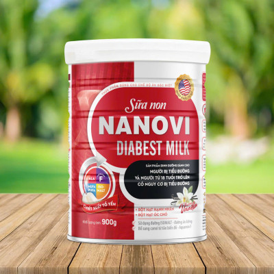 COMBO TIẾT KIỆM 1 hộp sữa non Nanovi Diabest Milk tặng 1 hộp Thực Dưỡng 900g