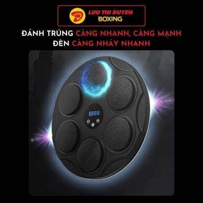 Máy đấm bốc gắn tường tại nhà, máy tập boxing theo nhạc - 6 điểm đấm 44cm - Kết nối bluetooth - Lừu Thị Duyên Boxing