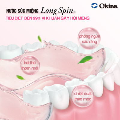 Nước súc miệng bỏ túi OKINA dòng LONG SPIN X Nhật Bản hương Bạc Hà – Hộp 100 hũ x 14ml