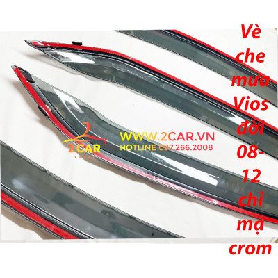 Vè che mưa xe Vios 2008 2009 2010 2011 2012 2013 chất liệu chỉ mạ crom cao cấp