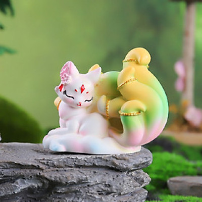 Mô Hình Cữu Vĩ Thiên Hồ Cáo Nhỏ 9 Đuôi Decord Trang Trí Quà Tặng_ Hàng chính hãng