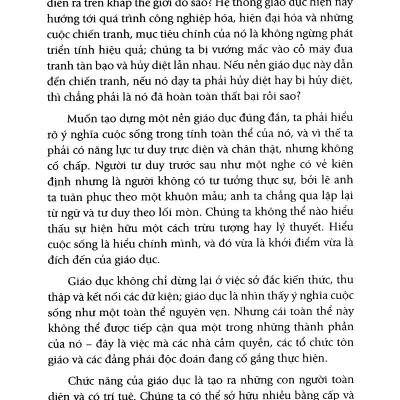 Giáo Dục Và Ý Nghĩa Cuộc Sống (Tái Bản 2022)