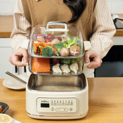 Nồi Hấp Đa Năng 2 Tầng Haatz CIM371, Dung Tích 10L, 8 Chức Năng, 1000W - Hàng Chính Hãng