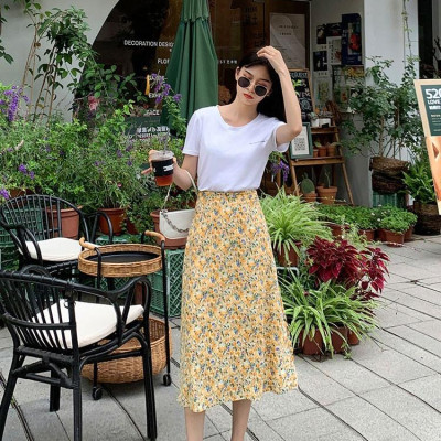 CHÂN VÁY HOA NHÍ TIGOON DỊU DÀNG - Hoa Vàng - XL