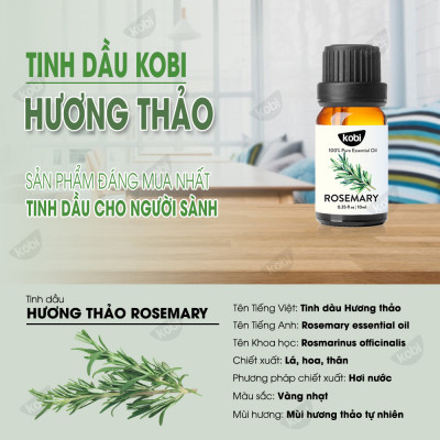 Combo 3 Tinh Dầu Xông Phòng Kobi: Tinh Dầu Hương Thảo (30ml) + Tinh Dầu Cam Ngọt (30ml) + Tinh Dầu Tràm Trà (30ml) - Tinh Dầu Thiên Nhiên Nguyên Chất, Tốt Cho Bé Sơ Sinh, Giúp Giữ Ấm Cơ Thể, Phòng Ngừa Bệnh Hô Hấp Hiệu Quả