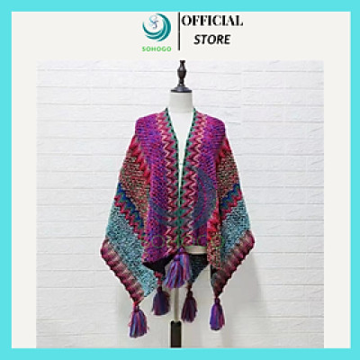 Áo Choàng Cardigan Dệt Kim Phối Bóng Lông Màu Sắc Thời Trang Xuân Thu Xinh Xắn Cho Nữ Nhiều Màu Sắc Phong Cách Tua Rua Mới