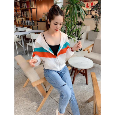 Áo khoác dù nữ MONboutique 2 sọc