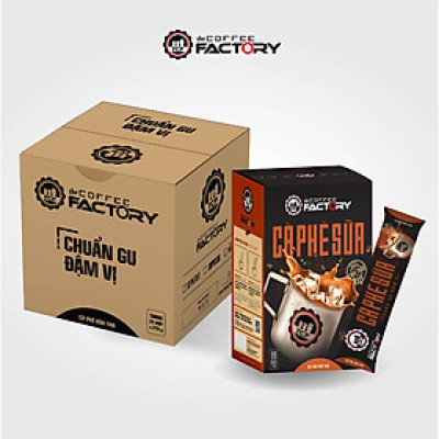 Thùng 24 hộp cà phê sữa hòa tan The Coffee Factory (Hộp 15 gói x 16g)