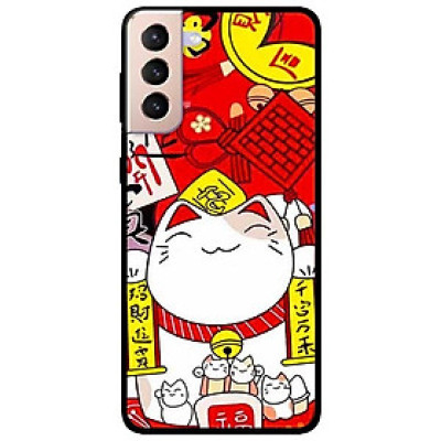 Ốp lưng dành cho Samsung Galaxy S21 mẫu Mèo Nằm Chờ Cá