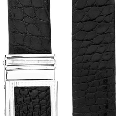 Thắt Lưng Nam Da Cá Sấu Gai Đuôi Huy Hoàng HT4210 (120 x 3.5 cm) - Đen