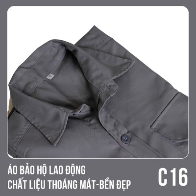 Áo bảo hộ lao động, chất liệu thoáng mát, bền đẹp - Mã C16